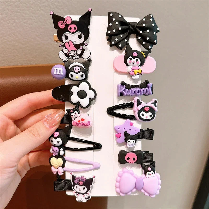 14pcs Sanrio Kuromi Hairclip Set - Image 7