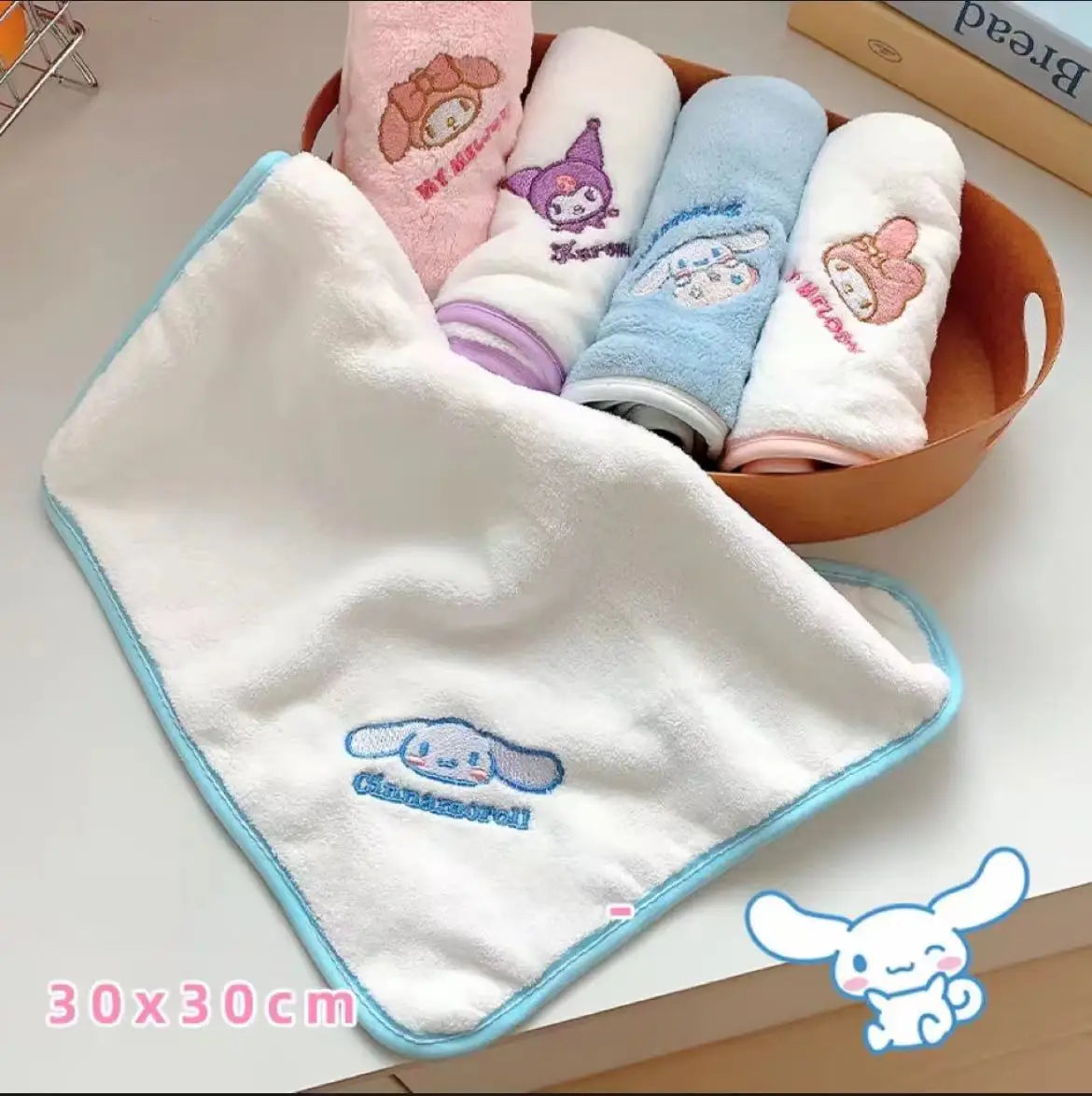 5pcs Sanrio My Melody & Cinnamoroll Children’s Face Washcloth Set