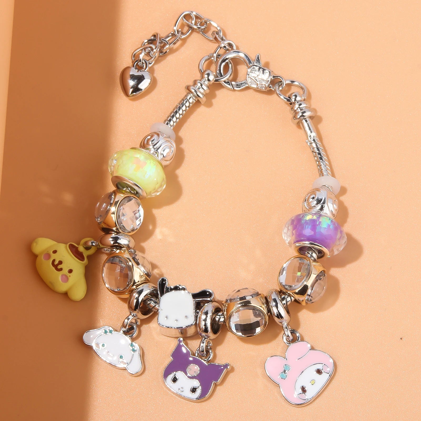 Cute Sanrio Hello Kitty Pink Enamel Bracelet - Image 5