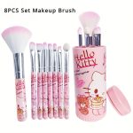 8pcs Kawaii Hello Kitty Makeup Brush Set