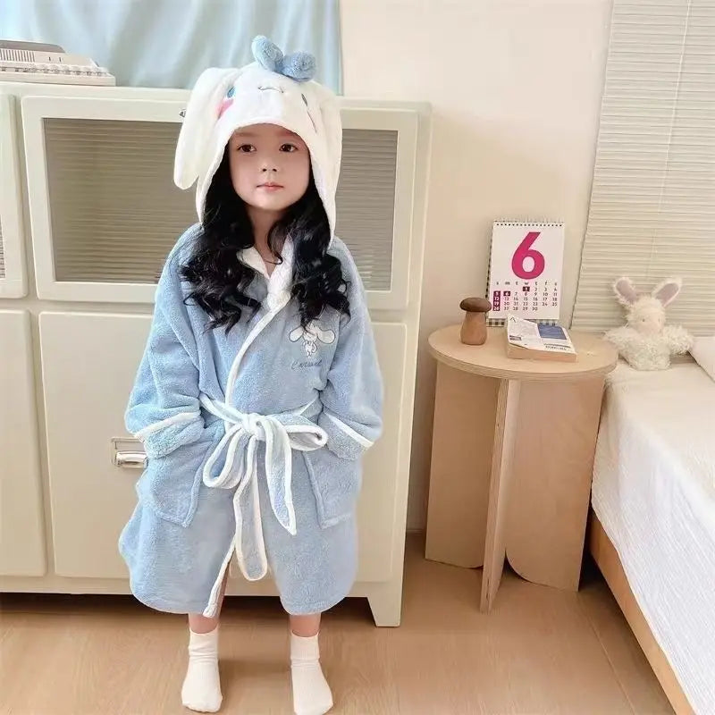 Sanrio Kuromi, My Melody, Cinnamoroll Kids Hooded Bathrobe - Image 7