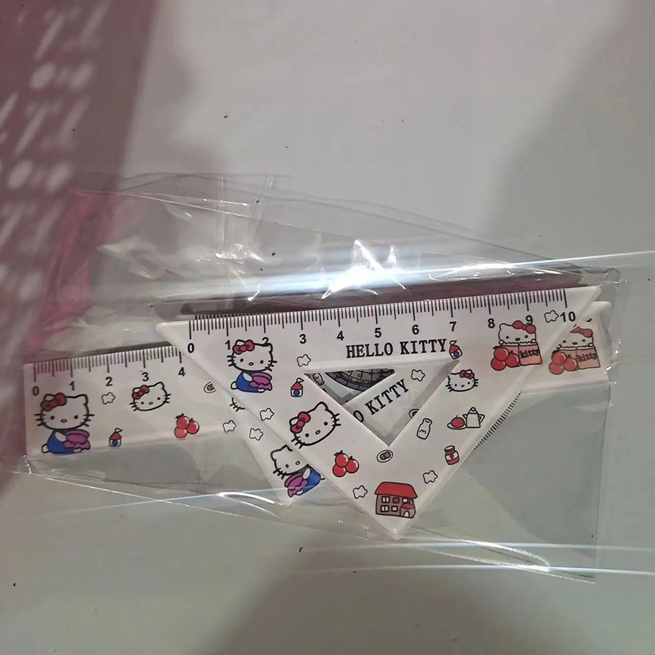Hello Kitty Cartoon Animation Peripheral Cute Acrylic Ruler Four-Piece Set - Image 7