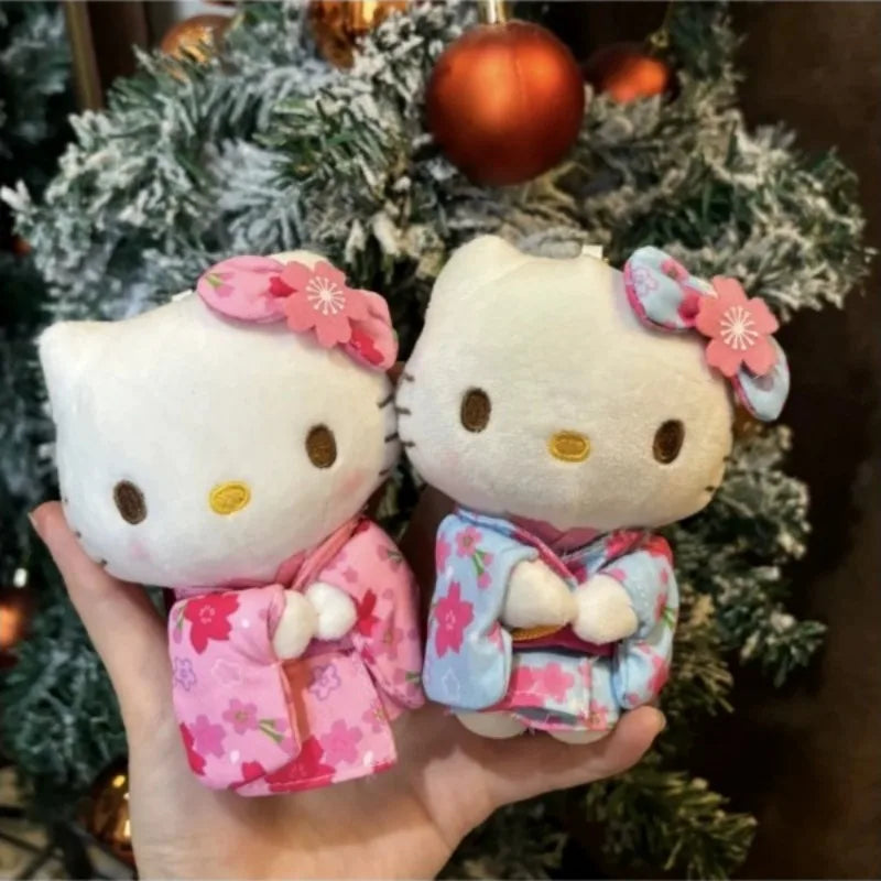 Kawaii Sanrio Hello Kitty Sakura Kimono Plush Toy Keychain - Image 3