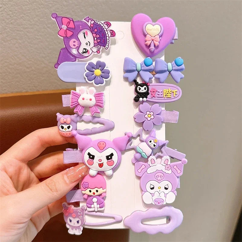 14pcs Sanrio Kuromi Hairclip Set - Image 8