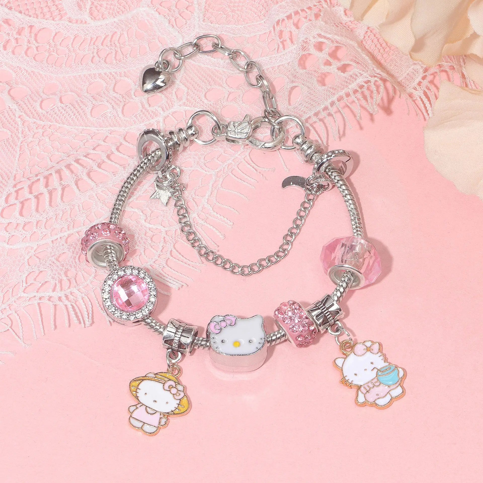 Kuromi & My Melody Handmade Bracelet - Image 6