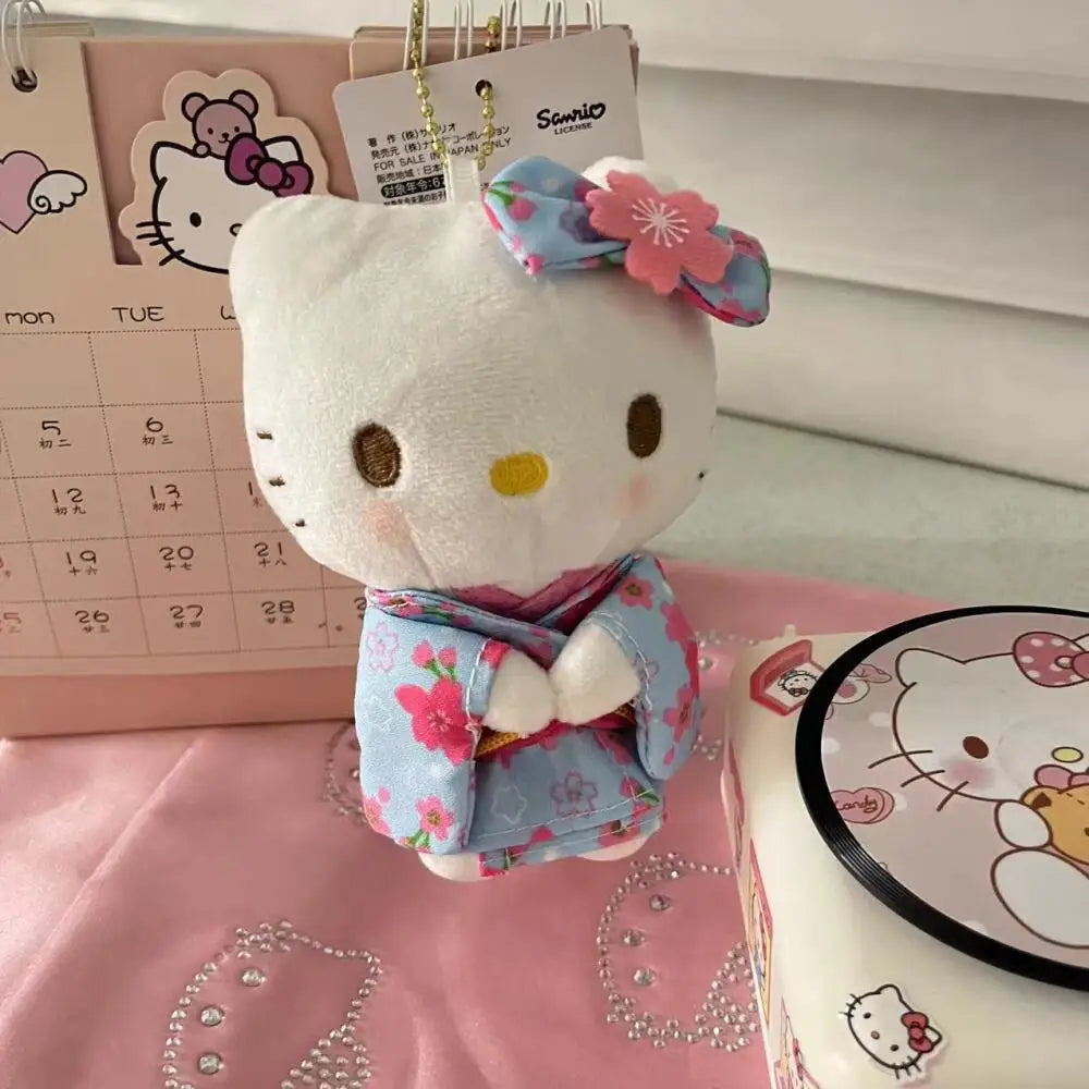 New Sanrio Kimono Hello Kitty Stuffed Doll Keychain