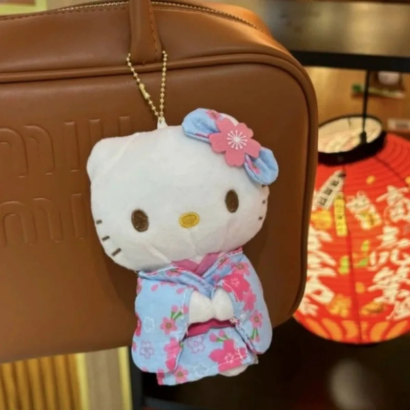 Kawaii Sanrio Hello Kitty Sakura Kimono Plush Toy Keychain - Image 5