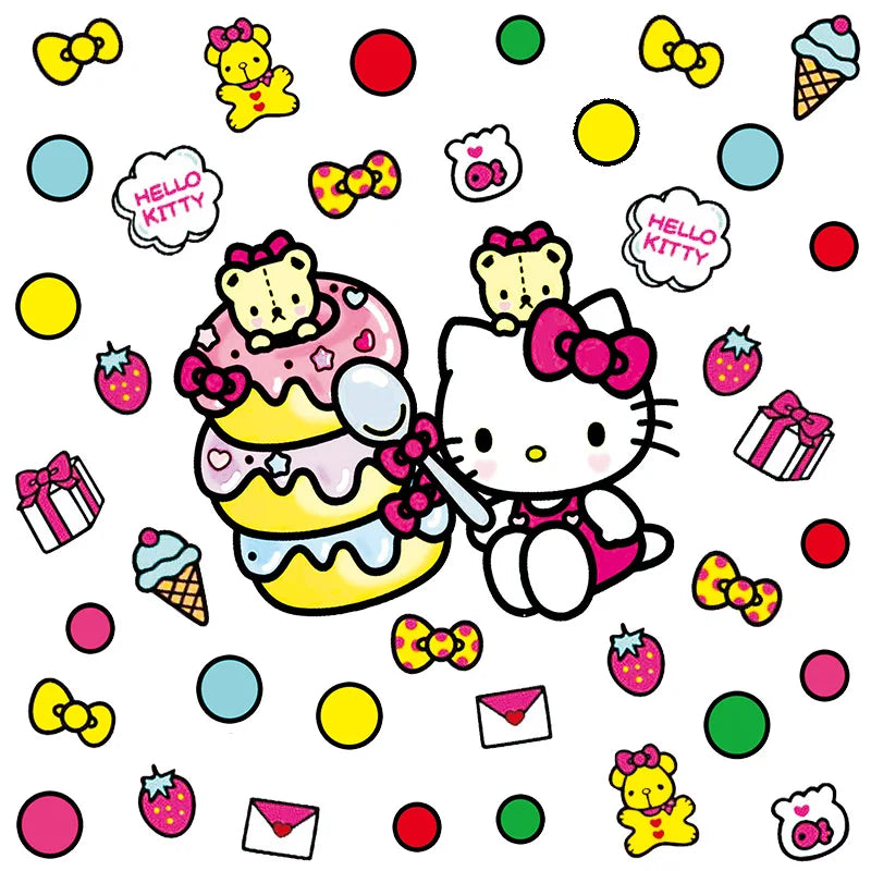 Cartoon Cute Hello Kitty & Kuromi Wall Sticker - Image 6
