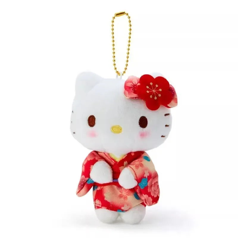 Kawaii Sanrio Hello Kitty Sakura Kimono Plush Toy Keychain - Image 8