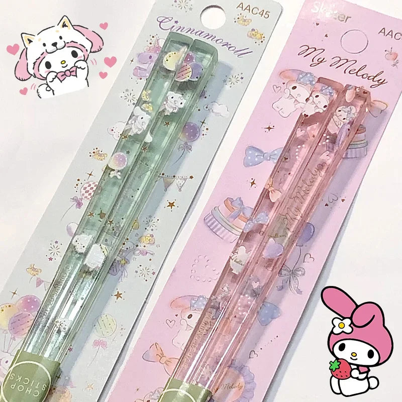 Sanrio My Melody & Cinnamoroll Acrylic Chopsticks Set - Image 2