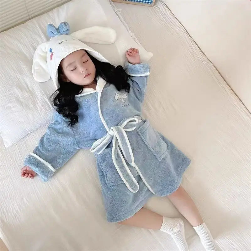 Sanrio Kuromi, My Melody, Cinnamoroll Kids Hooded Bathrobe - Image 4