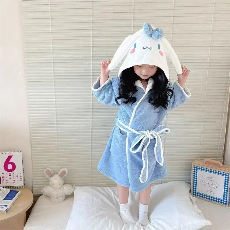 Sanrio Kuromi, My Melody, Cinnamoroll Kids Hooded Bathrobe - Image 3