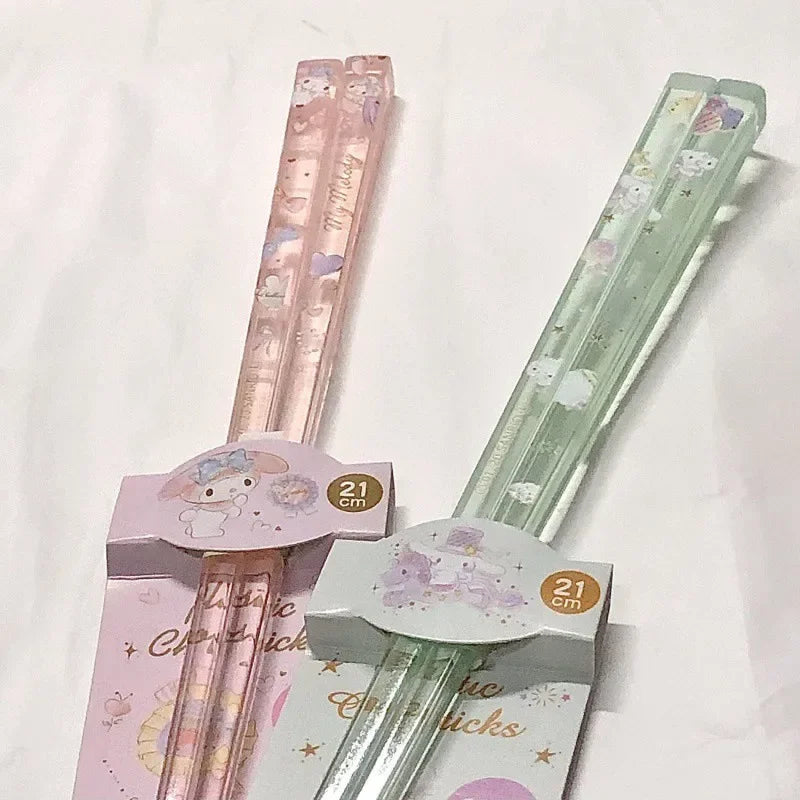 Sanrio My Melody & Cinnamoroll Acrylic Chopsticks Set - Image 6