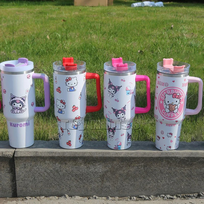 40oz/1200ml Sanrio Hello Kitty Kuromi 304 Stainless Steel Insulated Water Bottle