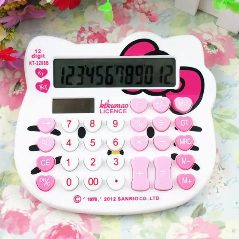 Sanrio New Hello Kitty Cute Cartoon Solar Calculator - Image 7