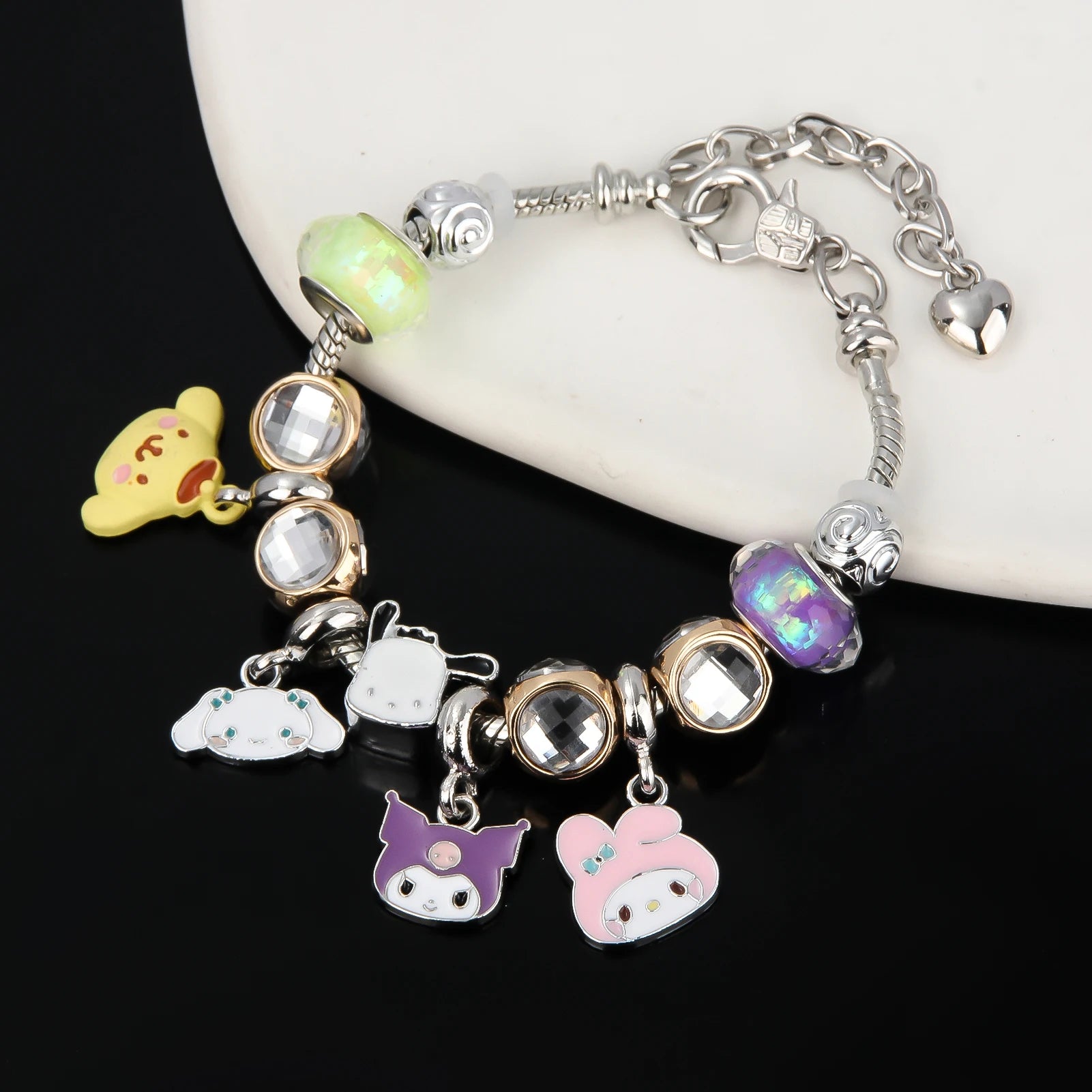 Cute Sanrio Hello Kitty Pink Enamel Bracelet - Image 2