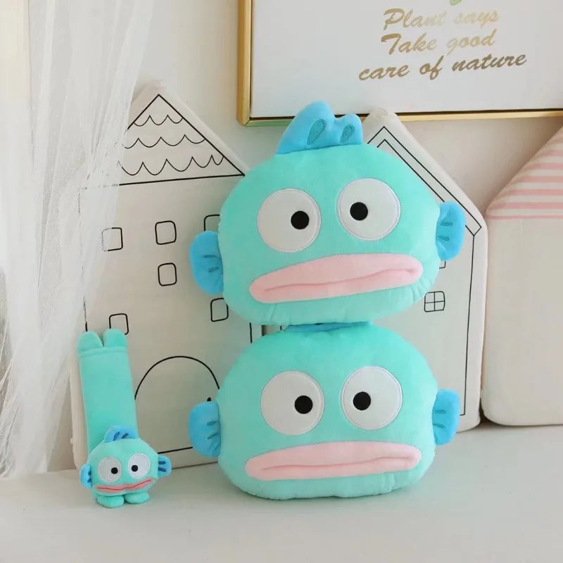 Sanrio Kawaii Hangyodon Car Headrest & Seat Belt Cover Set - Image 2